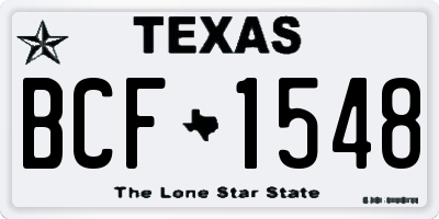 TX license plate BCF1548