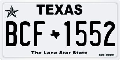 TX license plate BCF1552