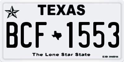 TX license plate BCF1553