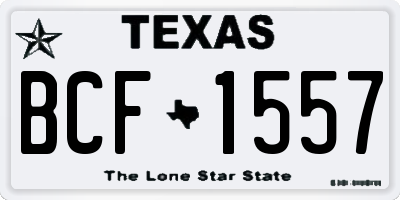 TX license plate BCF1557