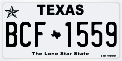 TX license plate BCF1559