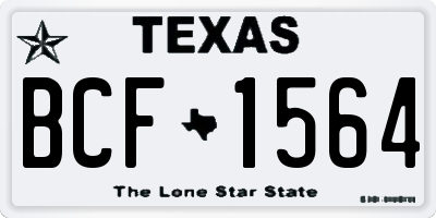 TX license plate BCF1564