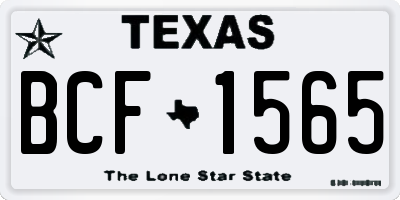 TX license plate BCF1565