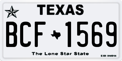 TX license plate BCF1569