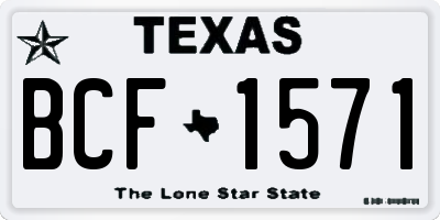 TX license plate BCF1571