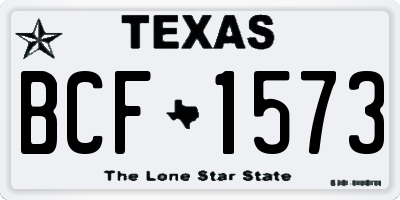 TX license plate BCF1573