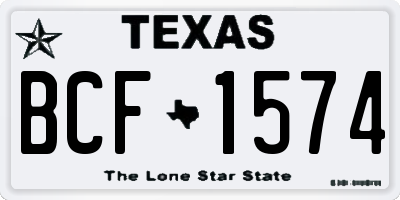 TX license plate BCF1574