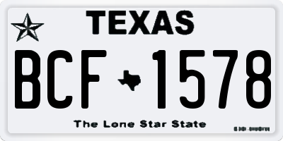 TX license plate BCF1578