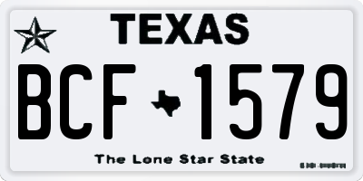 TX license plate BCF1579
