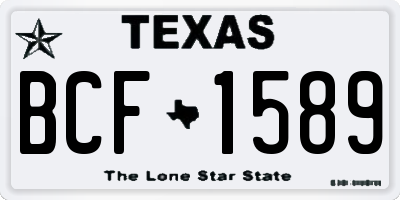 TX license plate BCF1589