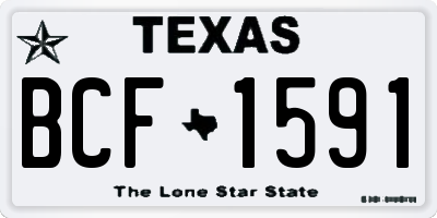 TX license plate BCF1591