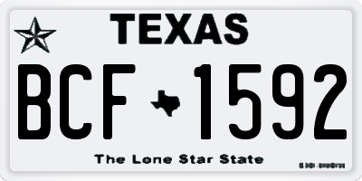 TX license plate BCF1592