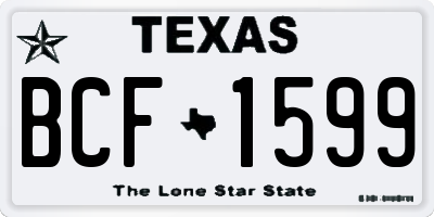 TX license plate BCF1599