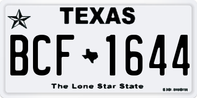 TX license plate BCF1644