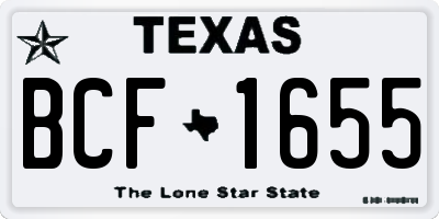 TX license plate BCF1655