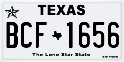 TX license plate BCF1656