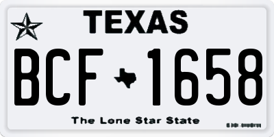 TX license plate BCF1658