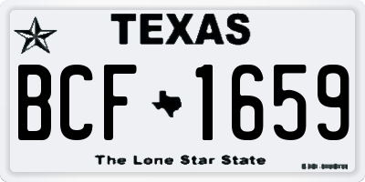 TX license plate BCF1659