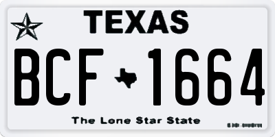 TX license plate BCF1664