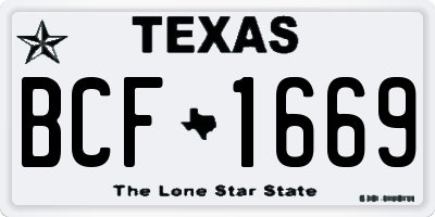 TX license plate BCF1669