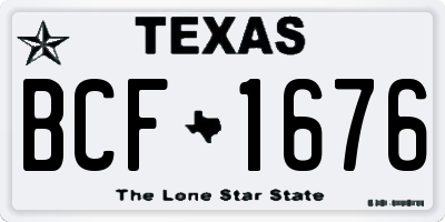 TX license plate BCF1676