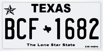 TX license plate BCF1682