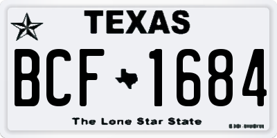 TX license plate BCF1684