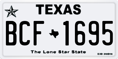 TX license plate BCF1695