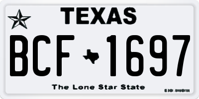 TX license plate BCF1697