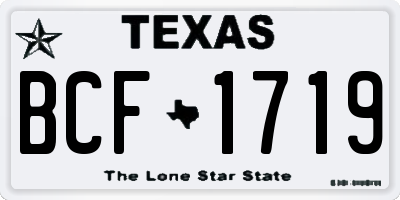 TX license plate BCF1719