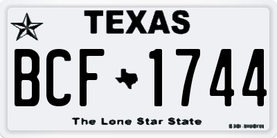 TX license plate BCF1744