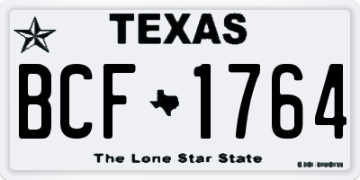 TX license plate BCF1764