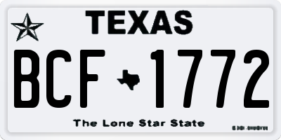 TX license plate BCF1772