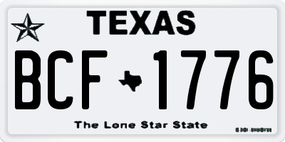 TX license plate BCF1776