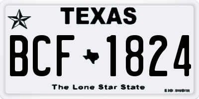 TX license plate BCF1824