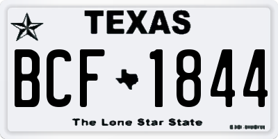 TX license plate BCF1844
