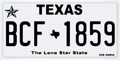 TX license plate BCF1859