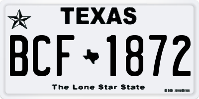 TX license plate BCF1872