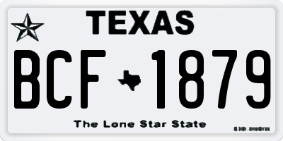 TX license plate BCF1879