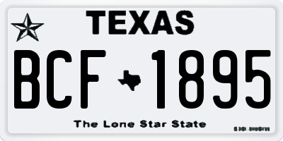 TX license plate BCF1895