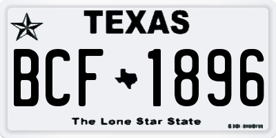 TX license plate BCF1896