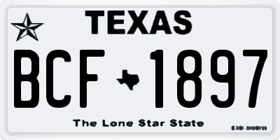 TX license plate BCF1897