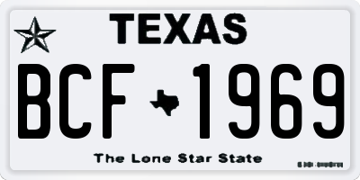 TX license plate BCF1969