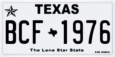 TX license plate BCF1976