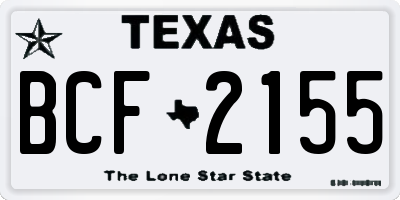 TX license plate BCF2155