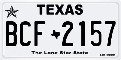 TX license plate BCF2157