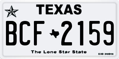 TX license plate BCF2159