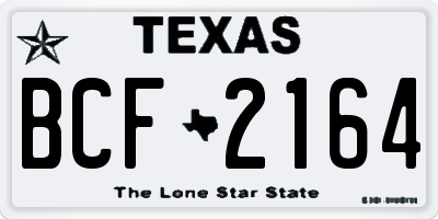 TX license plate BCF2164