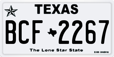 TX license plate BCF2267