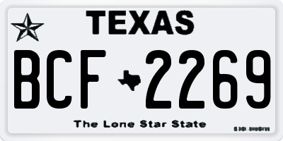 TX license plate BCF2269